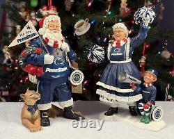 Danbury Mint PENN STATE Nittany Lions SANTA & MRS CLAUS Christmas Figures NCAA