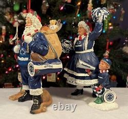 Danbury Mint PENN STATE Nittany Lions SANTA & MRS CLAUS Christmas Figures NCAA