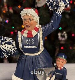 Danbury Mint PENN STATE Nittany Lions SANTA & MRS CLAUS Christmas Figures NCAA