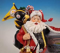 Danbury Mint Pittsburgh Steelers Santa Claus Large Figurine Heinz Field Inside