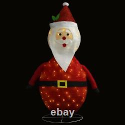 Decorative Christmas Santa Claus Figure LED Luxury Fabric 23.6inch