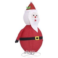 Decorative Christmas Santa Claus Figure LED Luxury Fabric 35.4inch
