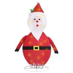 Decorative Christmas Santa Claus Figure LED Luxury Fabric 47.2