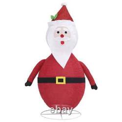 Decorative Christmas Santa Claus Figure LED Luxury Fabric 47.2