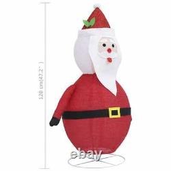 Decorative Christmas Santa Claus Figure LED Luxury Fabric 47.2 vidaXL US Stock