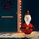 Decorative Christmas Santa Claus Figure Led Luxury Fabric 47.2inch
