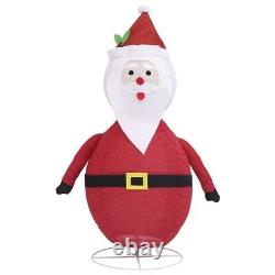 Decorative Christmas Santa Claus Figure LED Luxury Fabric 47.2inch