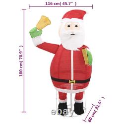 Decorative Christmas Santa Claus Figure LED Luxury Fabric 6 ft