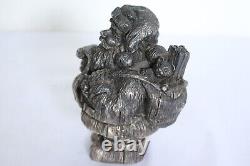 Decorative Silver Santa Claus From 925er Silver #10546