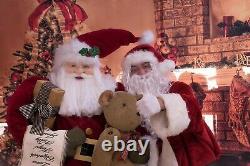Deluxe Life Size 6ft Tall Santa Claus with Teddy Bears and toys