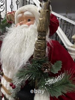 Deluxe Telling Santa Claus Decorated Life Size Modern MINT Cond