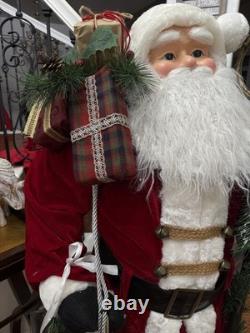 Deluxe Telling Santa Claus Decorated Life Size Modern MINT Cond