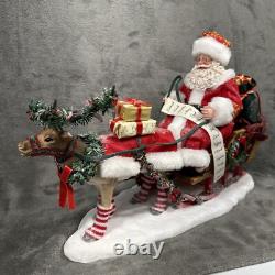 Dept 56 SANTA Through the Woods Possible Dreams Figure LED Christmas NIB 12x19