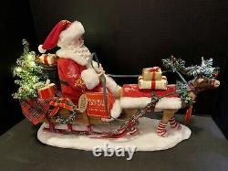 Dept 56 SANTA Through the Woods Possible Dreams Figure LED Christmas NIB 12x19