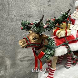 Dept 56 SANTA Through the Woods Possible Dreams Figure LED Christmas NIB 12x19