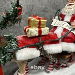 Dept 56 SANTA Through the Woods Possible Dreams Figure LED Christmas NIB 12x19