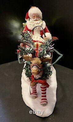 Dept 56 SANTA Through the Woods Possible Dreams Figure LED Christmas NIB 12x19