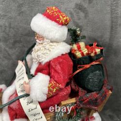 Dept 56 SANTA Through the Woods Possible Dreams Figure LED Christmas NIB 12x19