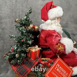 Dept 56 SANTA Through the Woods Possible Dreams Figure LED Christmas NIB 12x19