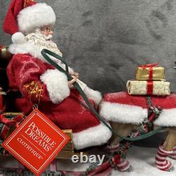Dept 56 SANTA Through the Woods Possible Dreams Figure LED Christmas NIB 12x19