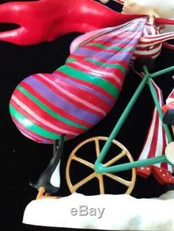 Dept 56 Santa Claus Riding Bike Christmas Eve (patience Brewster Krinkles) Rare