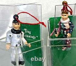 Dept 56 Tiny Trimmings Ornaments Mini Pewter Articulated Christmas Characters