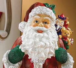 Design Toscano ©A Visit from Santa Claus 32 Hand Painted Christmas Statue