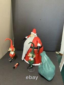Diamond Select Nightmare Before Christmas Santa Claus And Elves 3 Lot Figures