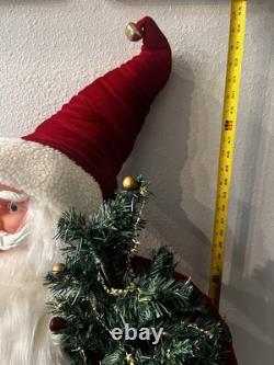 EUC! Vintage Large 54 Tall Standing Santa Claus Holiday Christmas Decor