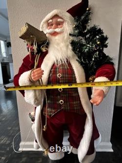 EUC! Vintage Large 54 Tall Standing Santa Claus Holiday Christmas Decor