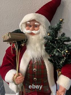 EUC! Vintage Large 54 Tall Standing Santa Claus Holiday Christmas Decor