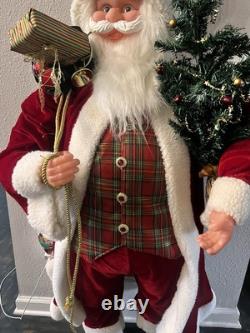 EUC! Vintage Large 54 Tall Standing Santa Claus Holiday Christmas Decor