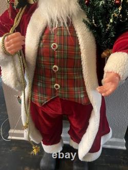 EUC! Vintage Large 54 Tall Standing Santa Claus Holiday Christmas Decor