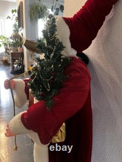 EUC! Vintage Large 54 Tall Standing Santa Claus Holiday Christmas Decor