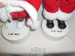 EUC Vtg'99 Telco Motionettes 18 Black AFRICAN American Mr & Mrs Santa Claus