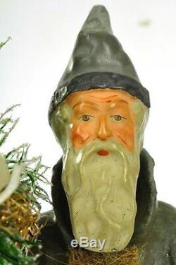 Early Antique German Nodding Head Santa Claus Candy Container1861 SonnebergVIDEO