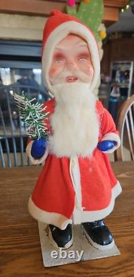 Early Vintage Composition Western Germany Christmas Santa Claus Figure Doll 14