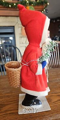 Early Vintage Composition Western Germany Christmas Santa Claus Figure Doll 14