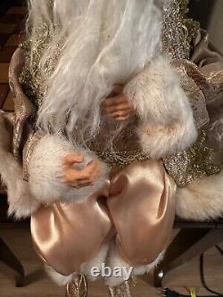 Elaborate Dressed Jester Santa Claus Shelf Sitter 20 Figurine Doll