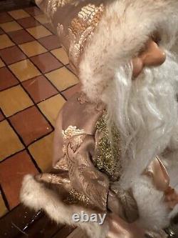 Elaborate Dressed Jester Santa Claus Shelf Sitter 20 Figurine Doll