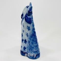 Eldreth Pottery Santa Claus 2000 with star 8 1/4 Salt Glazed Cobalt Figure