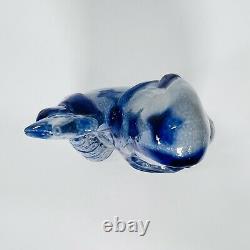 Eldreth Pottery Santa Claus 2000 with star 8 1/4 Salt Glazed Cobalt Figure