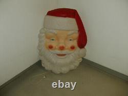 Empire Blow Mold Giant Lighted Santa Face Christmas Outdoor 36x24 Vintage 1987