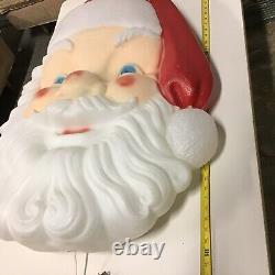 Empire Blow Mold Giant Lighted Santa Face Christmas Outdoor 36x24 Vintage 1987