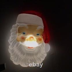 Empire Blow Mold Giant Lighted Santa Face Christmas Outdoor 36x24 Vintage 1987