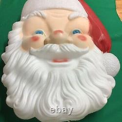 Empire Blow Mold Giant Lighted Santa Face Christmas Outdoor 36x24 Vintage 1987