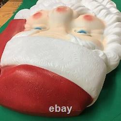 Empire Blow Mold Giant Lighted Santa Face Christmas Outdoor 36x24 Vintage 1987