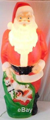 Empire SANTA CLAUS Plastic BLOW MOLD Vintage 46 Xmas Christmas Light Up Figure