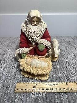 Enesco The Heart of Christmas, Santa With Baby Jesus, RARE And Retired