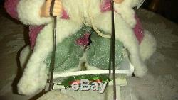 Estate Sale Xlarge Christmas Santa Claus With Reindeer And Sleigh Set Brand New